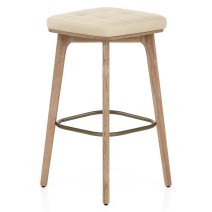 Sgabello Ecopelle Legno - Malmo