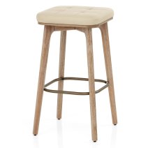 Sgabello Ecopelle Legno - Malmo