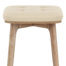 Sgabello Ecopelle Legno - Malmo