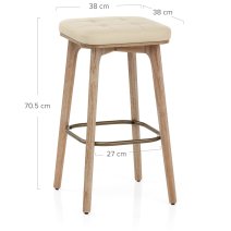 Sgabello Ecopelle Legno - Malmo
