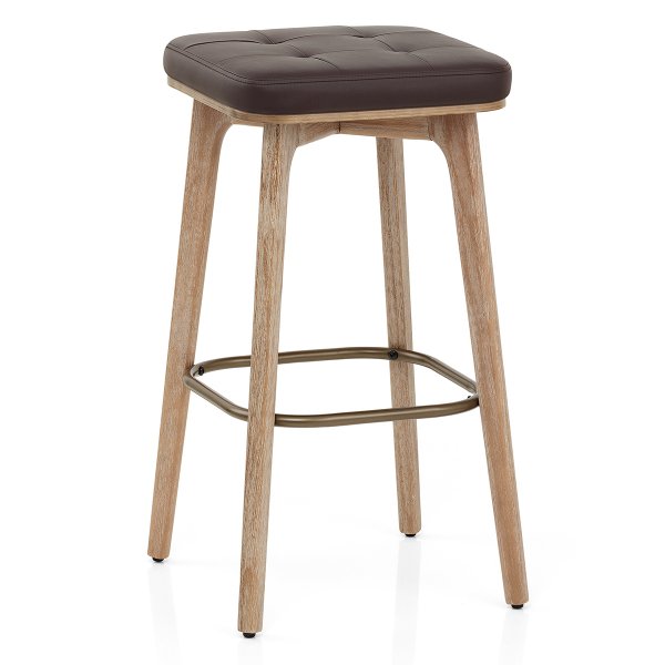 Sgabello Ecopelle Legno - Malmo