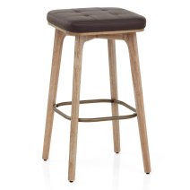 Sgabello Ecopelle Legno - Malmo