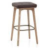 Sgabello Ecopelle Legno - Malmo