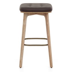 Sgabello Ecopelle Legno -...