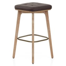 Sgabello Ecopelle Legno - Malmo