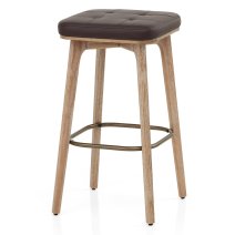 Sgabello Ecopelle Legno - Malmo