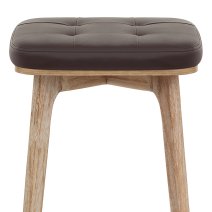 Sgabello Ecopelle Legno - Malmo