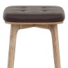 Sgabello Ecopelle Legno - Malmo