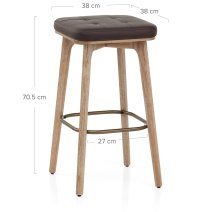 Sgabello Ecopelle Legno - Malmo