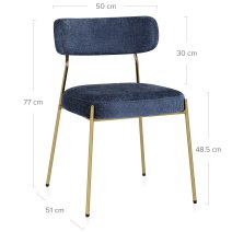 Sedia Stoffa dorate - Diana