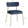 Sedia Stoffa dorate - Diana