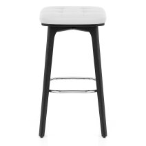 Sgabello Ecopelle Legno Nero - Malmo
