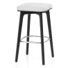 Sgabello Ecopelle Legno Nero - Malmo