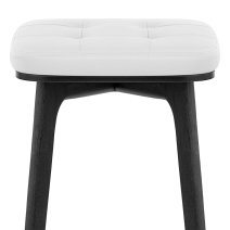 Sgabello Ecopelle Legno Nero - Malmo