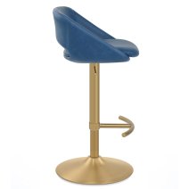 Sgabello oro spazzolato Ecopelle - Tulsa