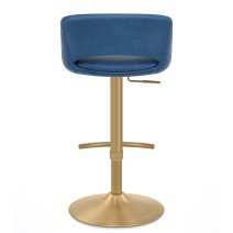 Sgabello oro spazzolato Ecopelle - Tulsa