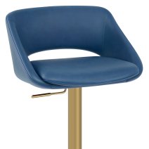 Sgabello oro spazzolato Ecopelle - Tulsa
