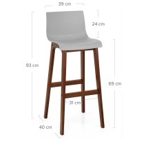 Sgabello Resina Legno - Drift Noce