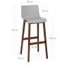 Sgabello Resina Legno - Drift Noce