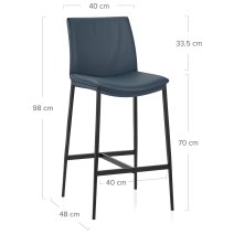 Sgabello Vera Pelle - Addison
