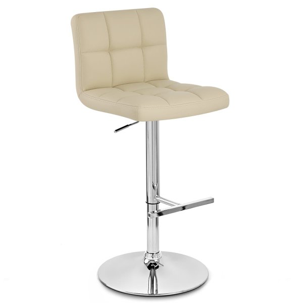 Sgabello Ecopelle Cromato - Grid Offerta Speciale