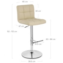 Sgabello Ecopelle Cromato - Grid Offerta Speciale
