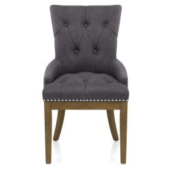 Sedia Tessuto Quercia - Knightsbridge Grigio scuro