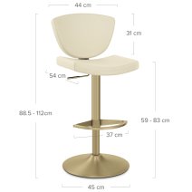 Sgabello da bar Vera Pelle Oro - Pearl