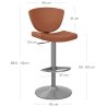 Sgabello Vera Pelle Graffite - Pearl