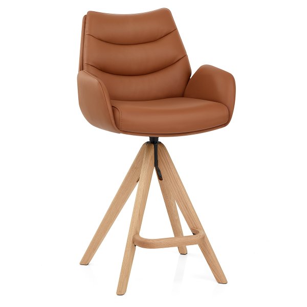 Sgabello Vera Pelle in Legno - Madrid