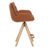 Sgabello Vera Pelle in Legno - Madrid