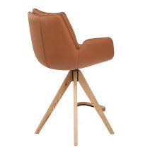 Sgabello Vera Pelle in Legno - Madrid