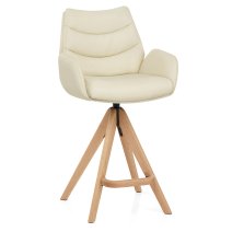 Sgabello Vera Pelle in Legno - Madrid