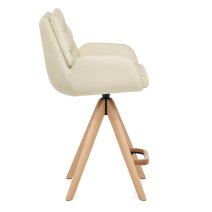 Sgabello Vera Pelle in Legno - Madrid