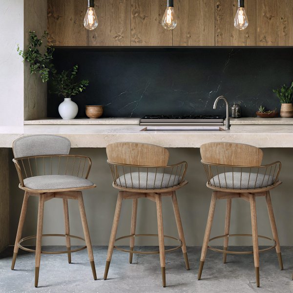 Sgabello Tessuto Legno - Opera