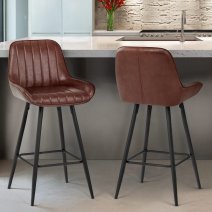 Sgabello Ecopelle Satinato - Mustang