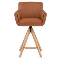 Sgabello Vera Pelle Legno - Rome