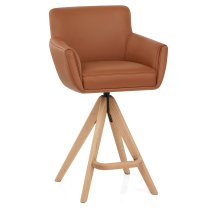 Sgabello Vera Pelle Legno - Rome