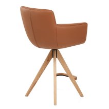 Sgabello Vera Pelle Legno - Rome