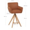 Sgabello Vera Pelle Legno - Rome
