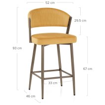 Sgabello da Bar Velluto - Lusso