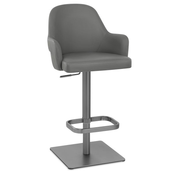 Sgabello Ecopelle Graphite - Antonia
