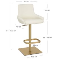 Sgabello Oro Spazzolato - Olivia