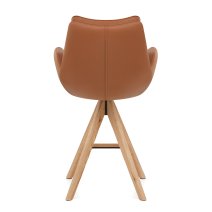 Sgabello Vera Pelle in Legno - Madrid