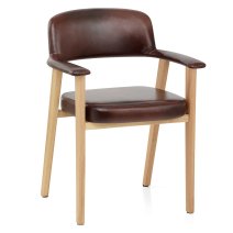Sedia Vera Pelle Legno - Elba