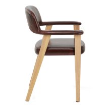 Sedia Vera Pelle Legno - Elba