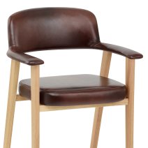 Sedia Vera Pelle Legno - Elba