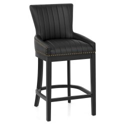 Sgabello Ecopelle Legno -...