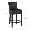 Sgabello Ecopelle Legno - Chiltern