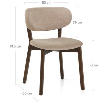 Sedia Tessuto Quercia Oscuro - Maya